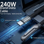 240W Foldable Stand Data Cable With Super fast Charging Support 2