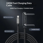 240W Foldable Stand Data Cable With Super fast Charging Support 1